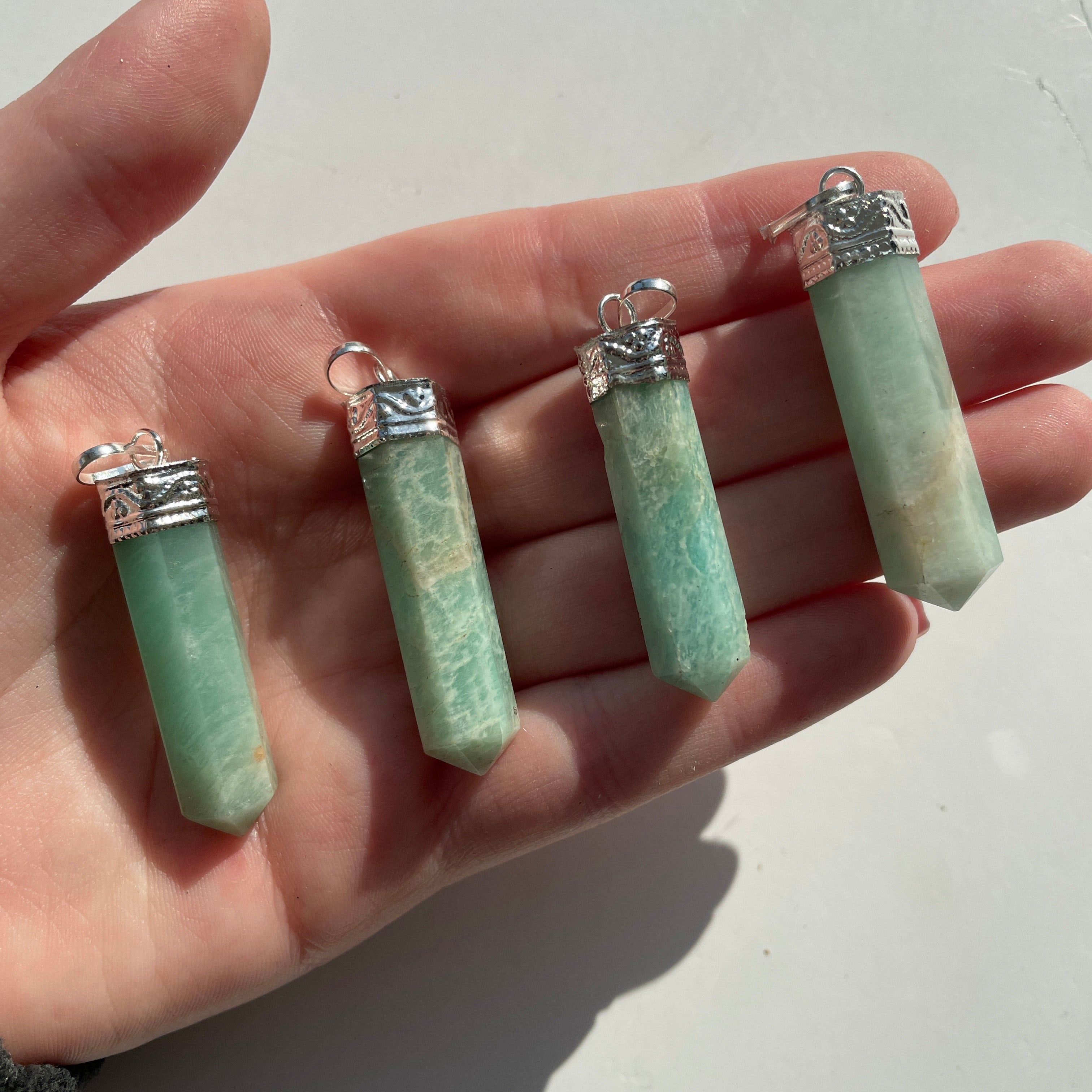 Amazonite - Cap Point Pendant Amazonite - Cap Point Pendant